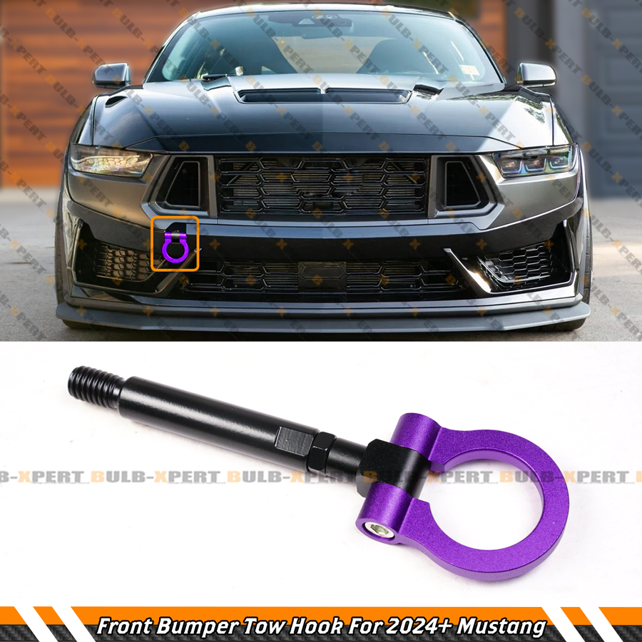 For 24-25 Ford Mustang Black Purple Folding Ring Screw On Front