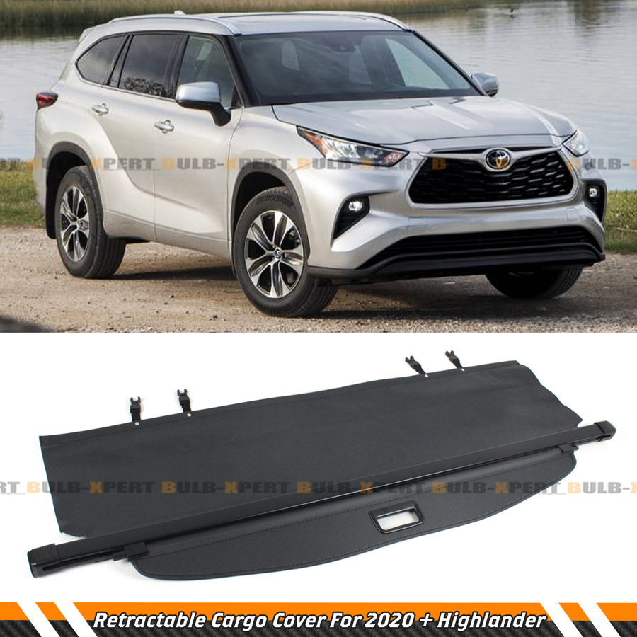 For 202021 Toyota Highlander Retractable Trunk Cargo Cover Luggage Shade Shield eBay