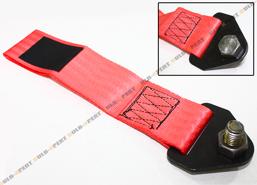 RED RACING UNIVERSAL TOW//TOWING STRAP RATED AT 10,000 LB FOR USDM//KDM