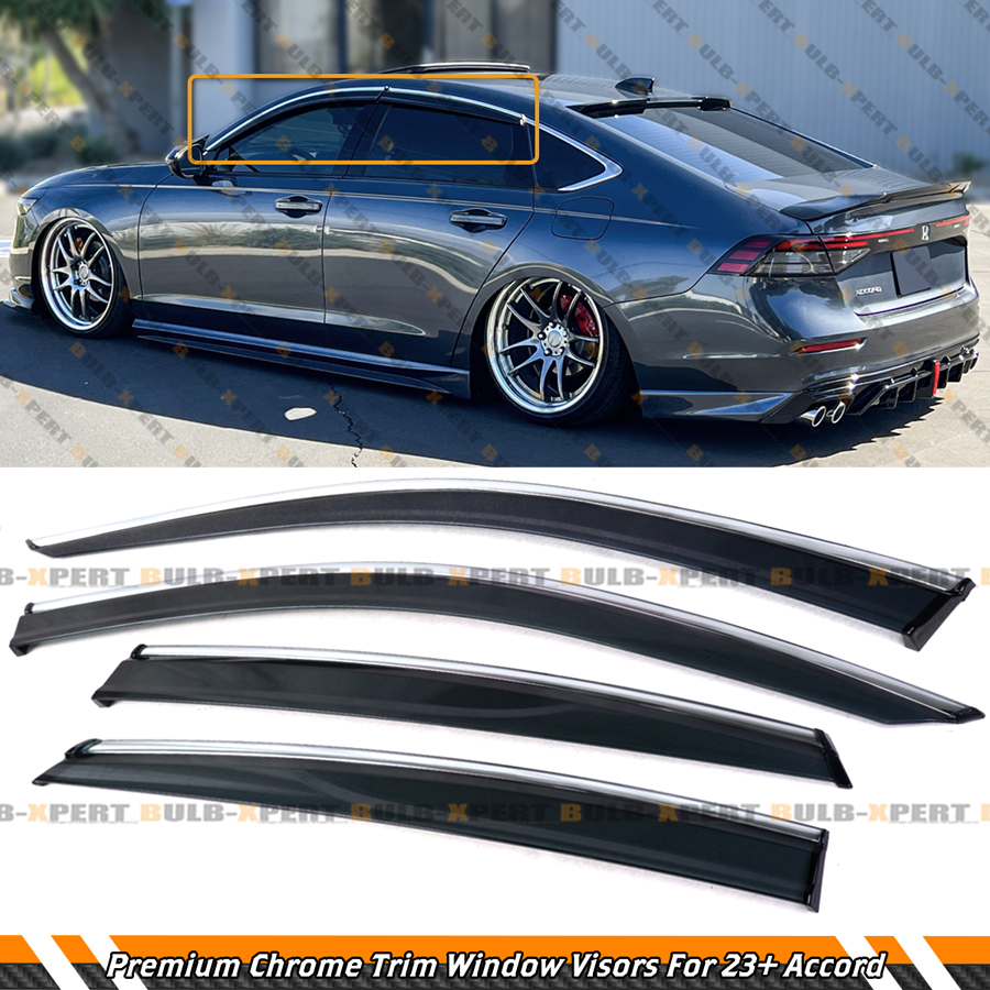For Honda Passport 2019-2023 Chrome Trim Window Visor Rain