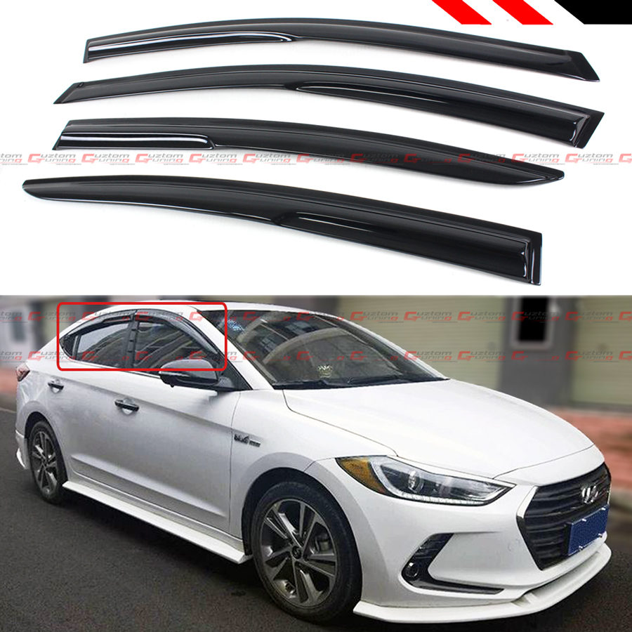 3D WAVY STYLE WINDOW VISOR RAIN GUARD DEFLECTOR FOR 1719 HYUNDAI ELANTRA SEDAN eBay