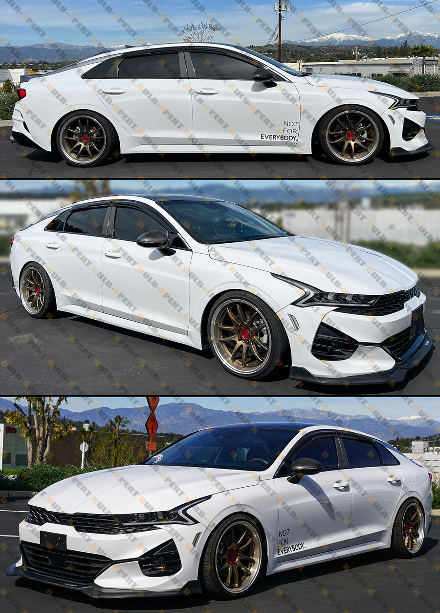 3D Wavy Mug Style Window Visors For 2018-2023 Kia Stinger – Smoke Acrylic, 4-Piece Set