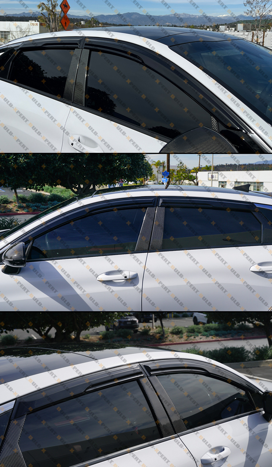 Mugen Style Smoke Window Visors For 2011-2015 Kia Optima K5 4pc Set Tape On