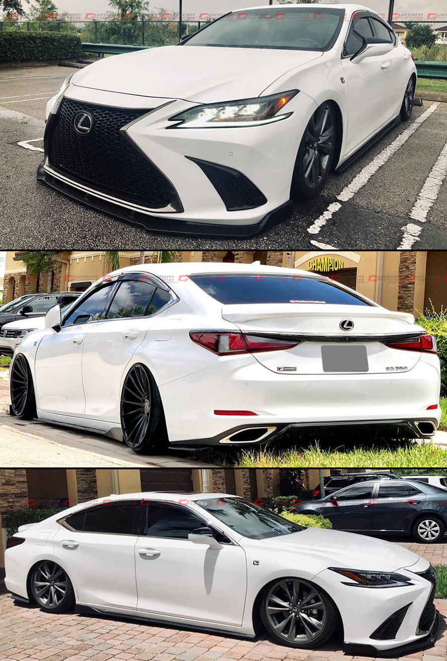 FOR 2019-2020 LEXUS ES300h ES350 VIP CHROME TRIM CLIP-ON WINDOW VISOR ...