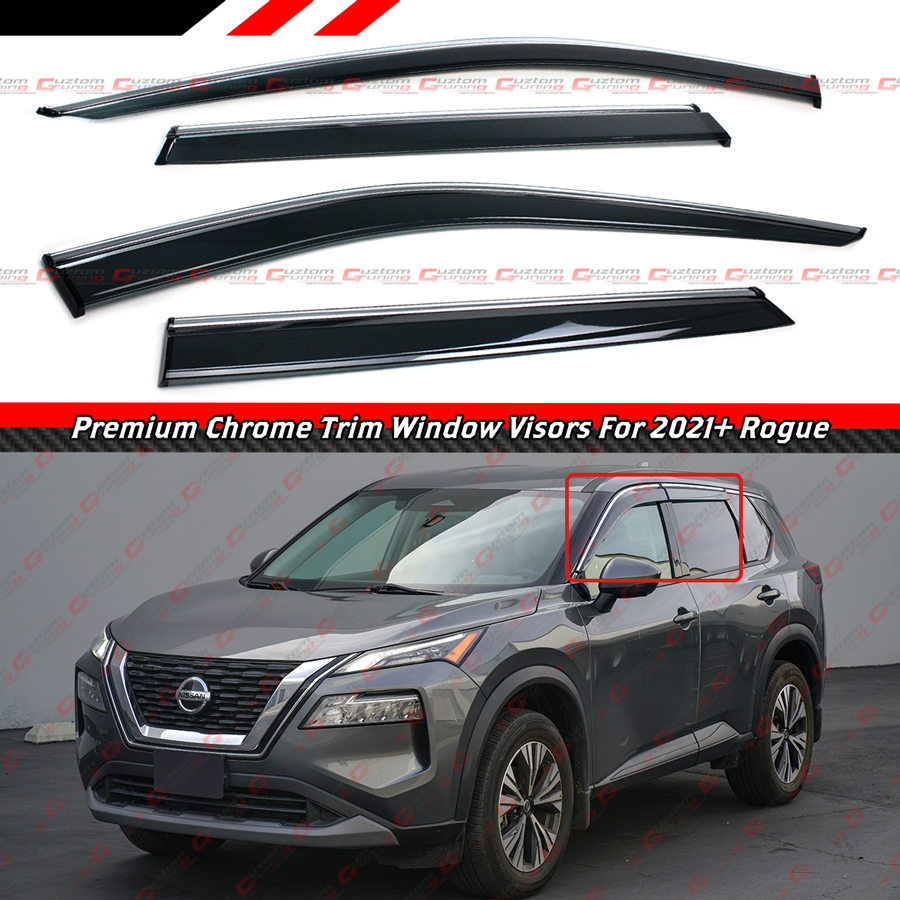 Smoke Window Visors For 2009-2013 Nissan Rogue & 2014-2015 Rogue Select – 4Caroption – 4pc Set