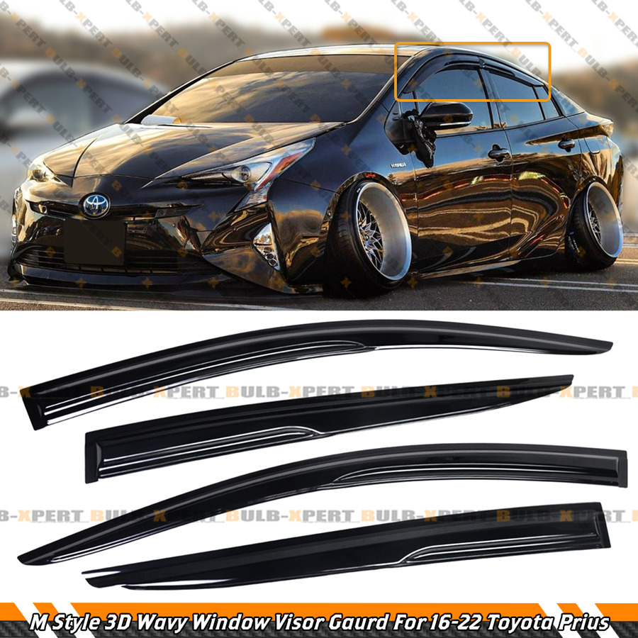 FOR 2016-2022 TOYOTA PRIUS JDM M STYLE 3D AERO WINDOW VISOR RAIN