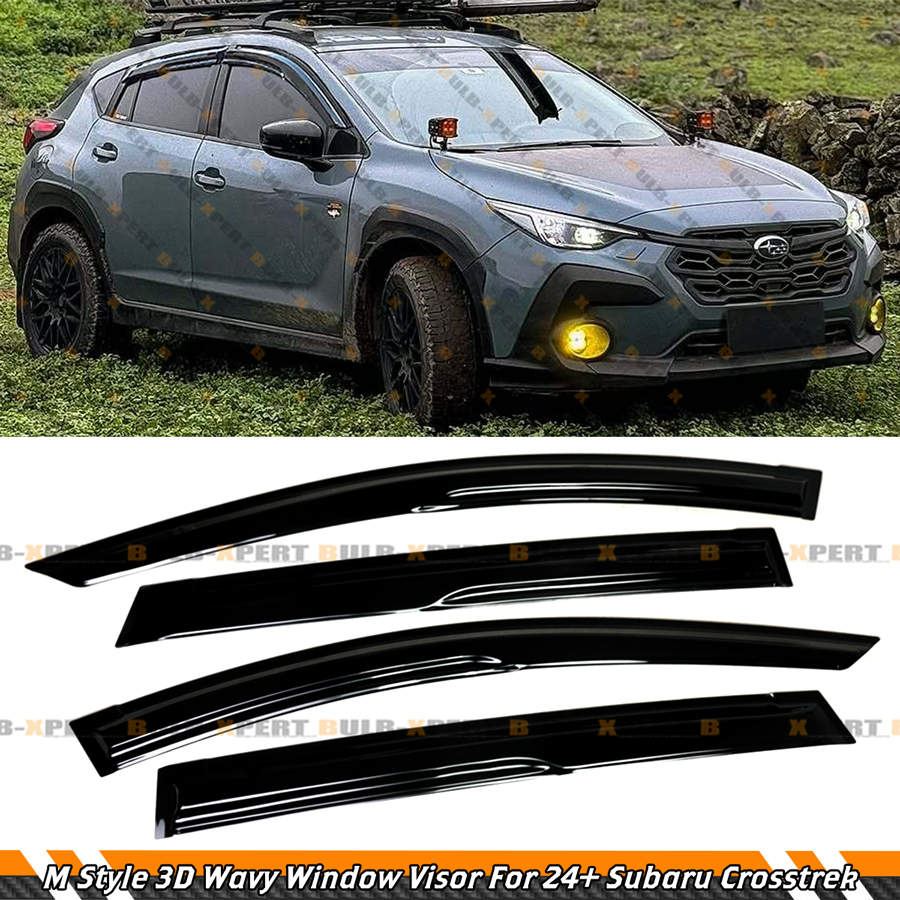 For 2024-2026 Subaru Crosstrek M Style 3D Wavy Window Visor Rain