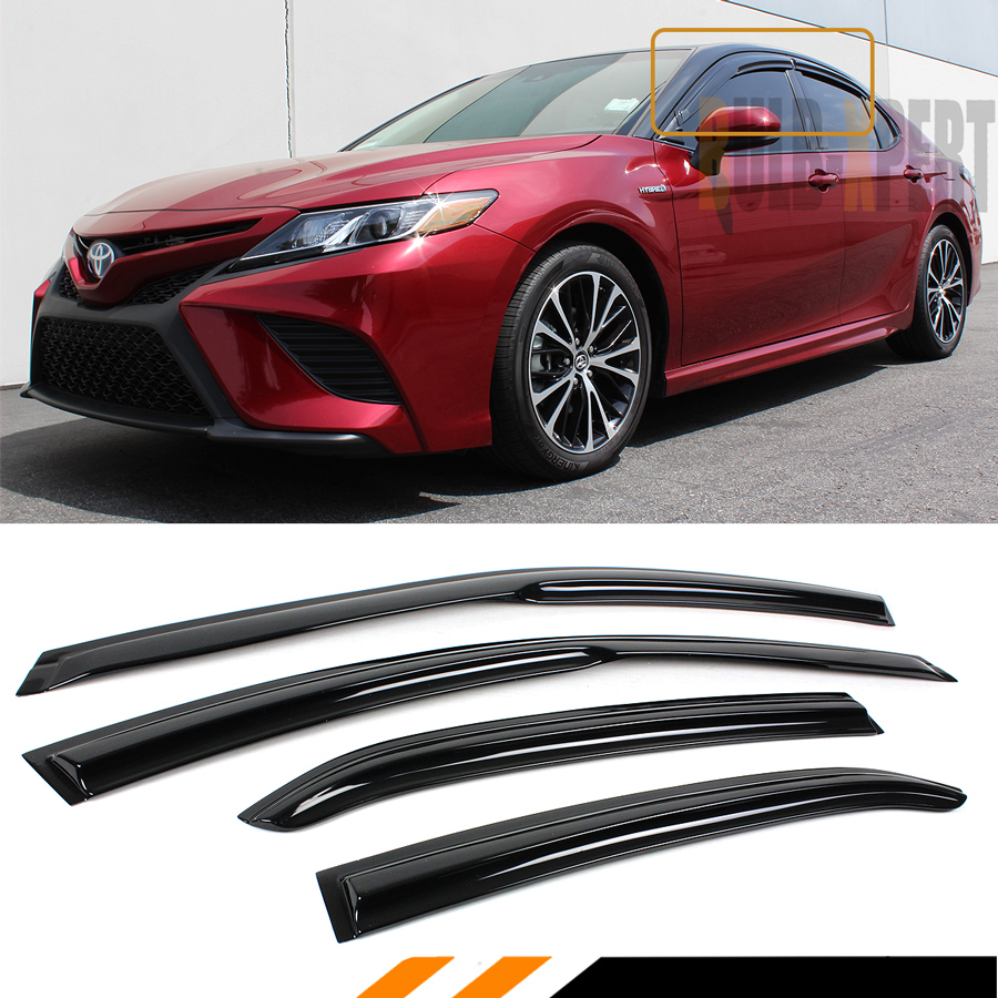 FOR 1821 TOYOTA CAMRY LE SE XLE 3D WAVY STYLE WINDOW VISOR RAIN GUARD
