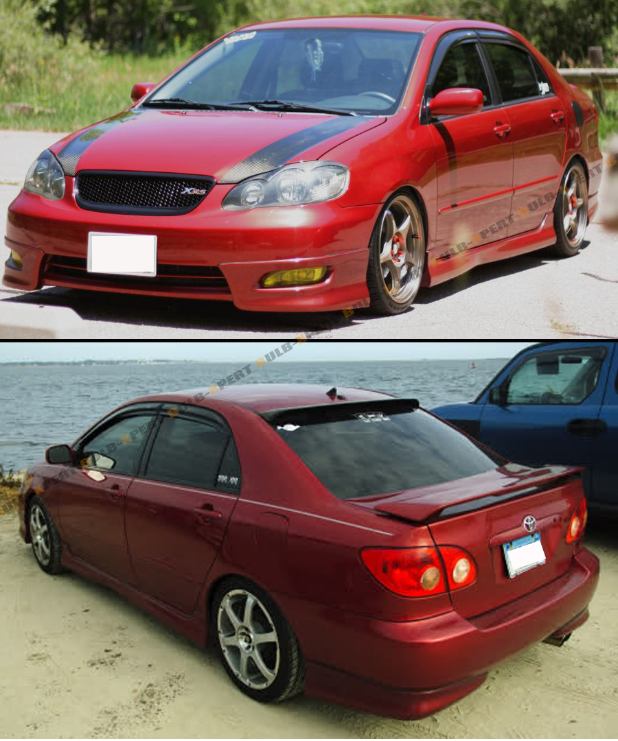 2003-2008 9TH GEN E120 TOYOTA COROLLA 3D WAVY JDM SMOKE WINDOW VISOR ...