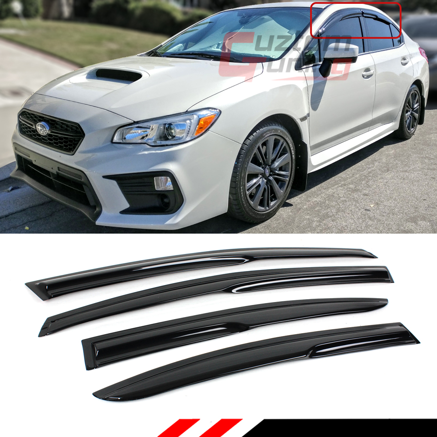 FOR 20152019 SUBARU WRX STI VA 3D WAVY STYLE WINDOW VISOR RAIN GUARD