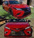 For 2018-2020 Camry Yofer Supersonic Red Front Lip