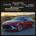 For 2024-26 Hyundai Sonata KDM Gloss Black 3pc Fro