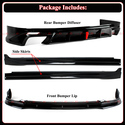 For 18-20 Camry SE XSE Yofer Gloss Black Front Lip