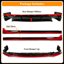 For 2018-2020 Camry Yofer Supersonic Red Front Lip