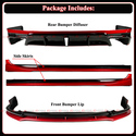 For 18-20 Camry Yofer Supersonic Red Front Lip + S