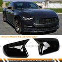 FOR 24-25 FORD MUSTANG GLOSS BLACK M STYLE SIDE MI