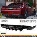 AMPP LED Gloss Black Rear Bumper Diffuser Replacem