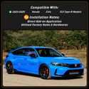 For 23-25 Honda Civic Type-R FL5 CTM Gloss Black R