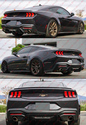 For 24-25 Ford Mustang GT EcoBoost V2 Matt Black R