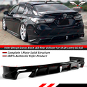 For 18-20 Camry Yofer Gloss Black Front Lip + Side