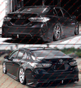 For 18-20 Camry Yofer Gloss Black Front Lip + Side