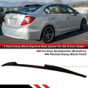 For 2006-2015 Honda Civic Sedan V Style Gloss Blac