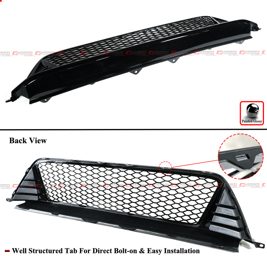 thumbnail image 2 of 22-24 Civic FL5 Type-R Style Front Grille Set – Gloss Black Upper/Lower + Fog Light Kit 2 of 6