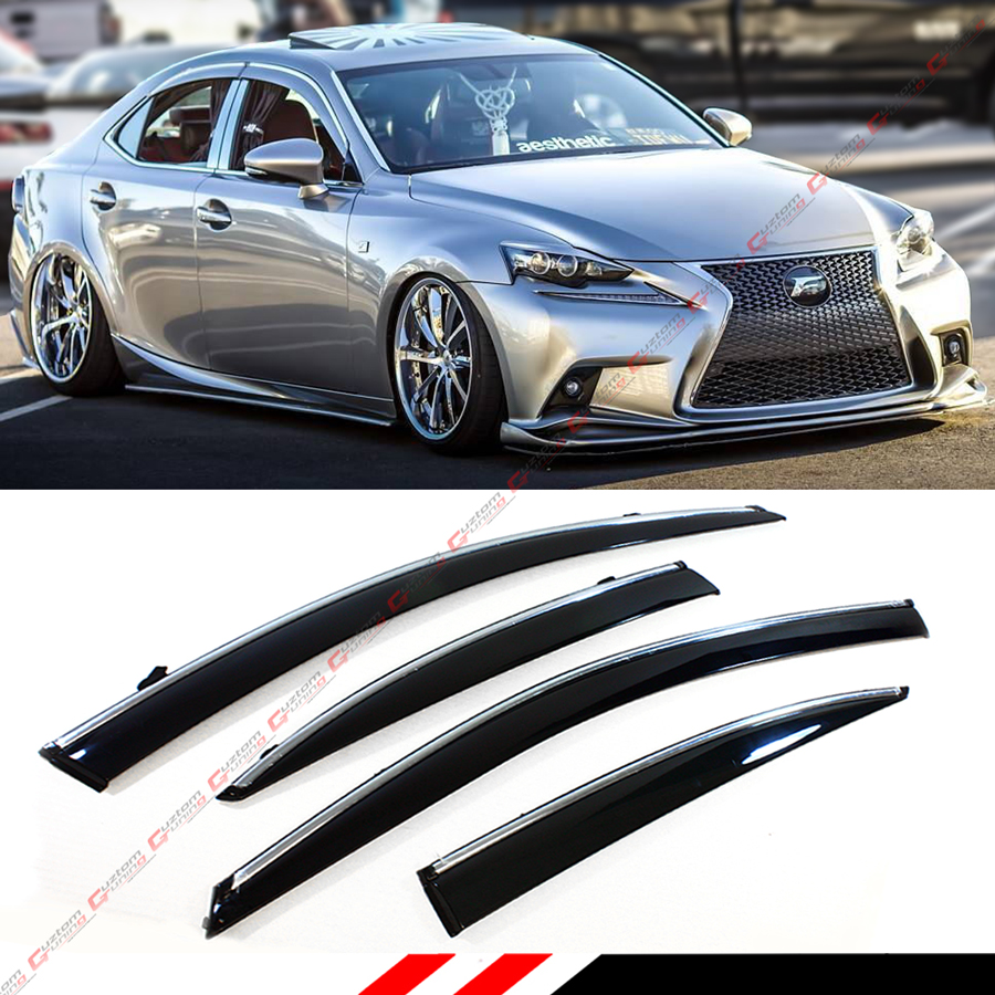 FOR 2014-20 LEXUS IS250 IS350 IS200T VIP STYLE CLIP ON SMOKE