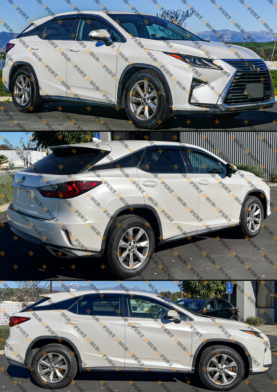 ドアバイザー ドア サイド レクサスRX450h RX350 2016-2022 FOR 2016-2022 LEXUS RX350 RX450H VIP CLIP-ON SMOKED WINDOW VISOR W