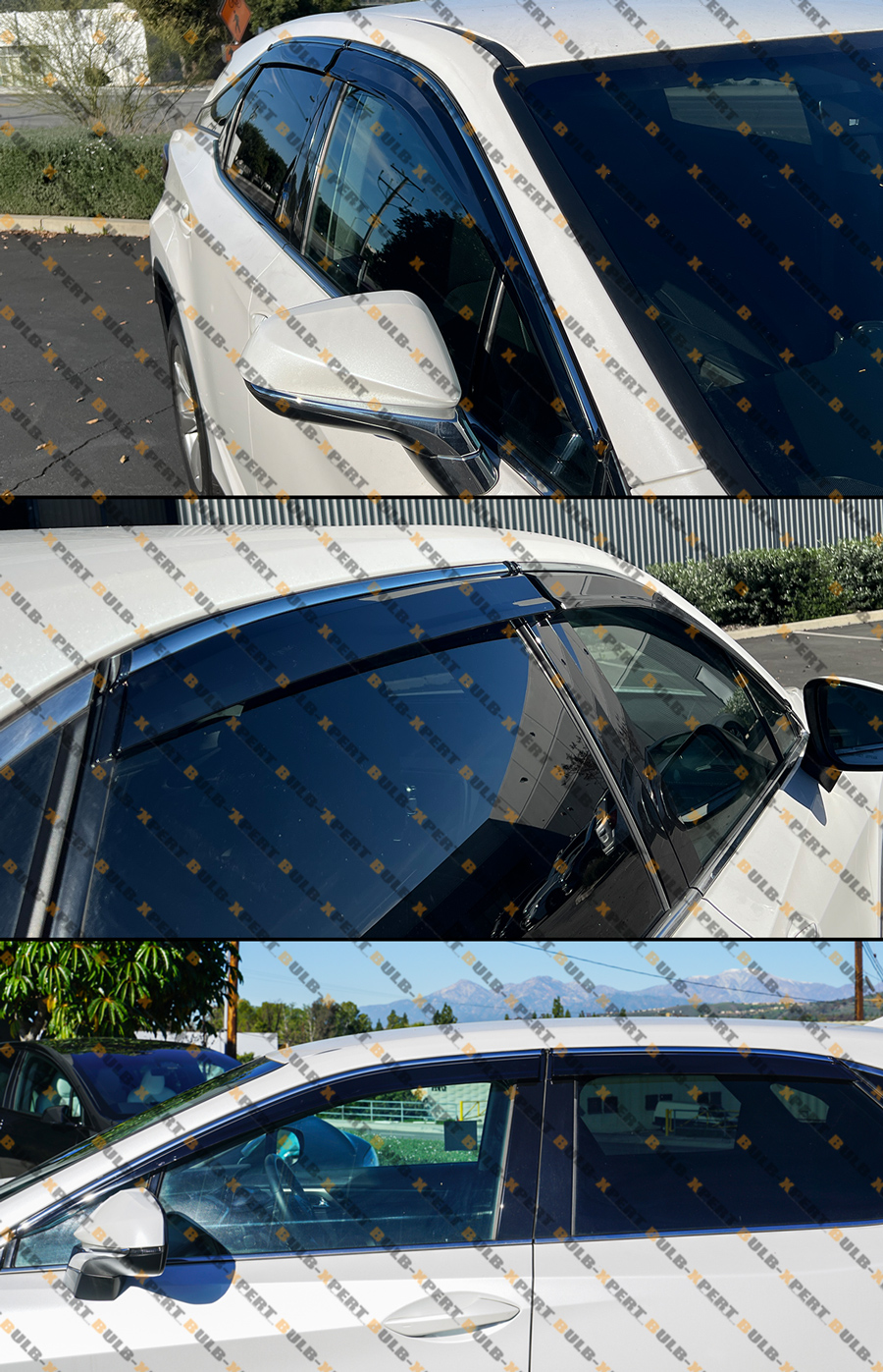 FOR 2016-2022 LEXUS RX350 RX450H VIP CLIP-ON SMOKED WINDOW VISOR W