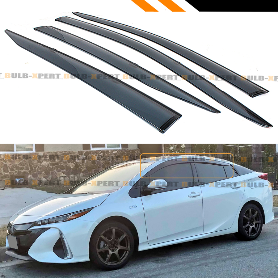 FOR 2016-2022 TOYOTA PRIUS PRIME SMOKE TINTED WINDOW VISOR RAIN