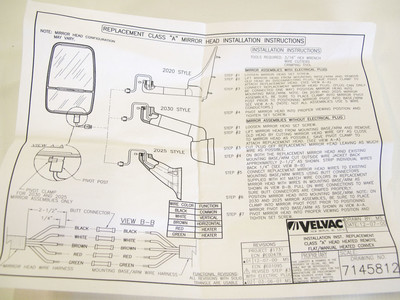 Velvac Class A Motorhome Driver's Side Mirror w/ Camera P/N #716555 | eBay