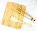 Core Bamboo Serve Set Board Tongs Spatula Causebox
