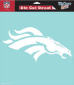 NFL Denver Broncos Logo Die-Cut Decal 8" x 8" Whit