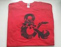 Dungeons and Dragons D&D Red T-Shirt Fantasy Loot 