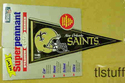 New Orleans Saints Cling Pennant Old Helmet Pre Fa