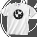 BMW Black & White Emblem Logo T-Shirt New Printed 