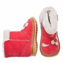 LITTLE BLUE LAMB SQ-C5804 Red Girl Fleece Lined Sq