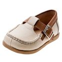 LITTLE BLUE LAMB UI-A7105 Cream Boy Toddler  Leath
