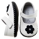 LITTLE BLUE LAMB BB-A3202 White Baby Girl Soft Lea