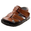 LITTLE BLUE LAMB BB-B3506 Brown Baby Boy Soft Leat