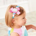 MUD PIE Birthday Wishes Snap Headband Set Cupcake 