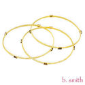 B.Smith 14K Gold Plated 925 Silver 3 Piece Bracet 