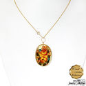 Handmade in Russia Mother of Pearl Floral Pendant 