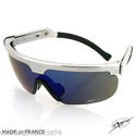 MUGNIER MADE IN FRANCE BLUE METAL POLARIZED SUNGLA