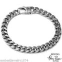 HENRI PUREC MEN'S FLAT CUBAN LINK IN STAINLESS STE