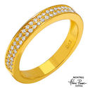 WEDDING DUO MICRO PAVE SET CUBIC ZIRCONIA RING IN 