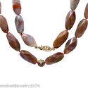HANDMADE IN USA EARTH PICTURE AGATE NECKLACE IN 14