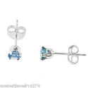2.5 MM ROUND CREATED DARK BLUE SAPPHIRE BABY STUD 