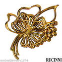 RUCINNI NEW MULTI FLOWER BROWN ENAMEL AND SWAROVSK